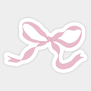 heart ribbon bow Sticker